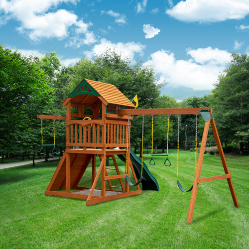 Gorilla Playsets Avalon Swing Set with Trapeze Arm & Reviews Wayfair